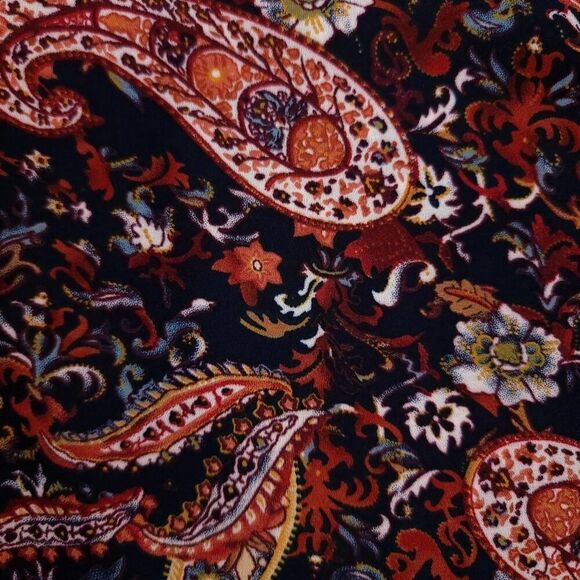 Terra & Sky Floral Paisley V-Neck Boho Blouse, Size 1X - Picture 9 of 9